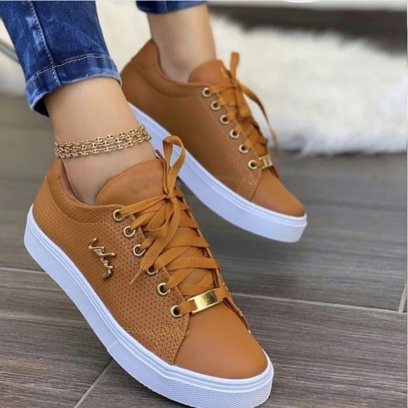 Women's Sports Sneakers Platform Shoes Fashion Wedges Female Tennis Casual Lace Up Running Ladies Footwear 2023 Zapatillas Mujer