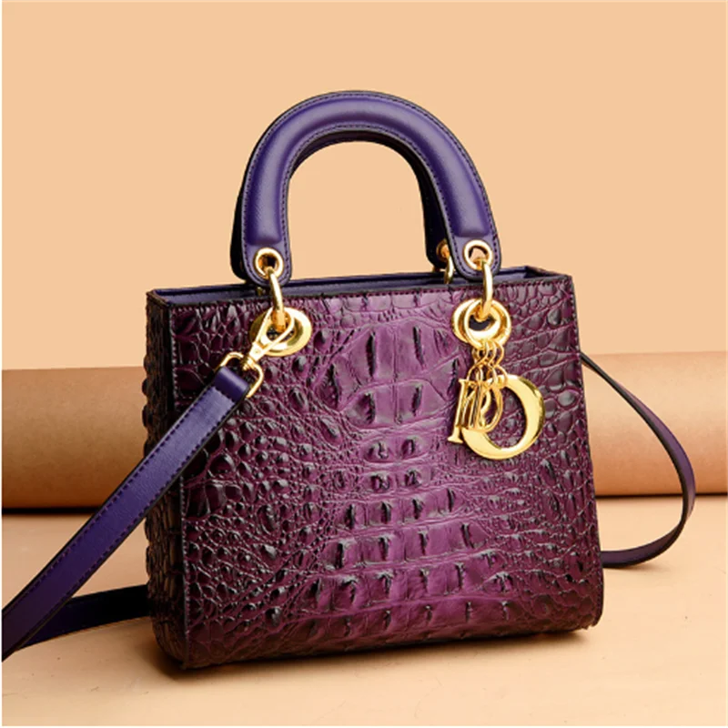 2024 High Quality Luxury Brand Designer Leather Shoulder Bag for Women Hand Bag Crocodile Totes Purses Ladies Messenger Handbag