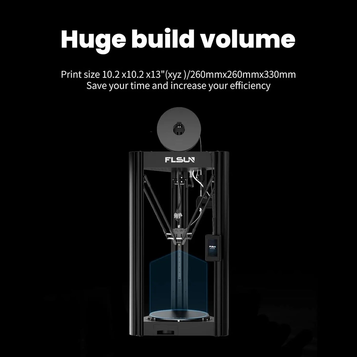 Almost Brand New FLSUN SR Super Racer FDM 3D Printer Delta High Speed Removable Lattice Hot Bed 32-Bit Processor US/DE Shipment