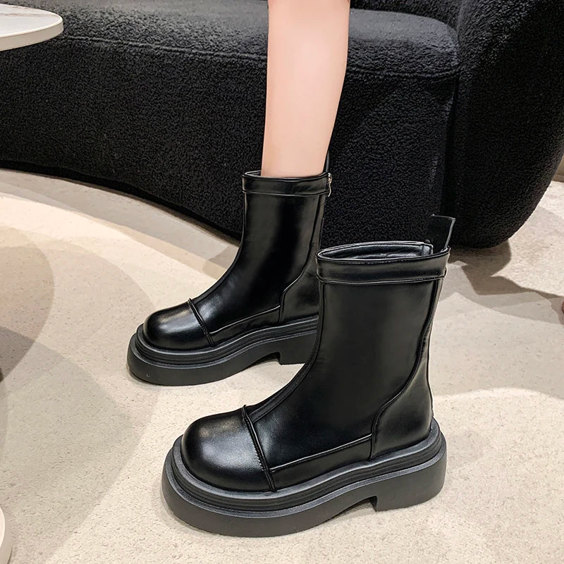 Shoes Women's Boots Autumn Boots-Women Luxury Designer Rock 2024 Ankle Fashion Ladies Lady Boots Women's Low Shoes Boots-Women L