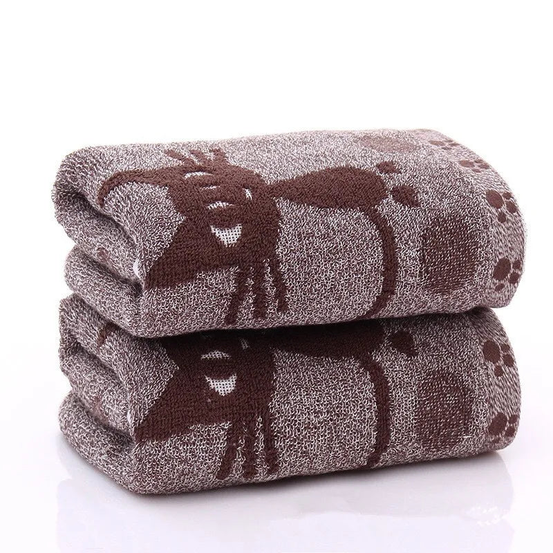 High Quality Cute Cat Soft Towels 25x50cm Child Towel Water Absorbing for Home Bathing Shower