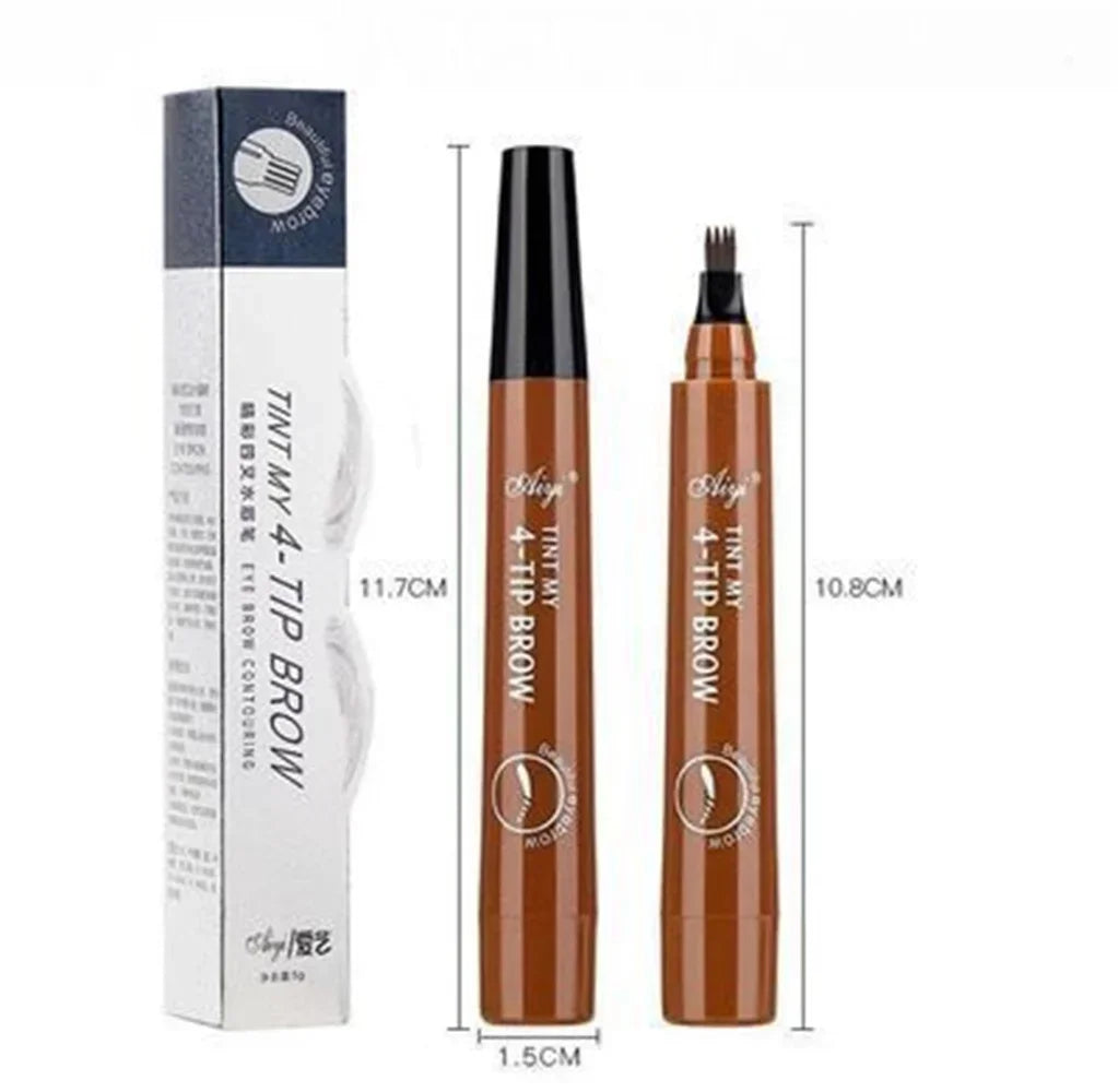 4 Forks Eyebrow Pencil 3D 5 Colors Lasting Waterproof Anti-Sweat Non-Fading Color Eyebrow Hair Makeup Women Beauty Makeup