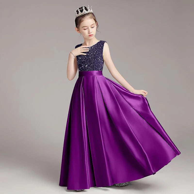 2024 Baby Girls Dress Piano Competition Costume Clothing Fashion Princess Dresses Evening Birthday Party Dresses Children Gifts