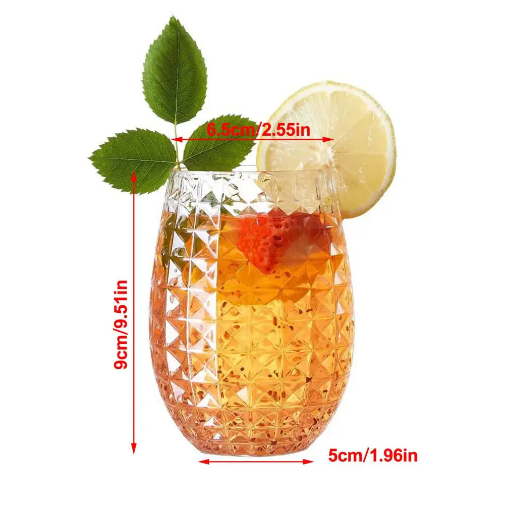 360ml Wine Glasses Whiskey Cocktail Juice Drinking Clear Plastic Water Cups Creative Outdoor Drinking Cup For Home Bar