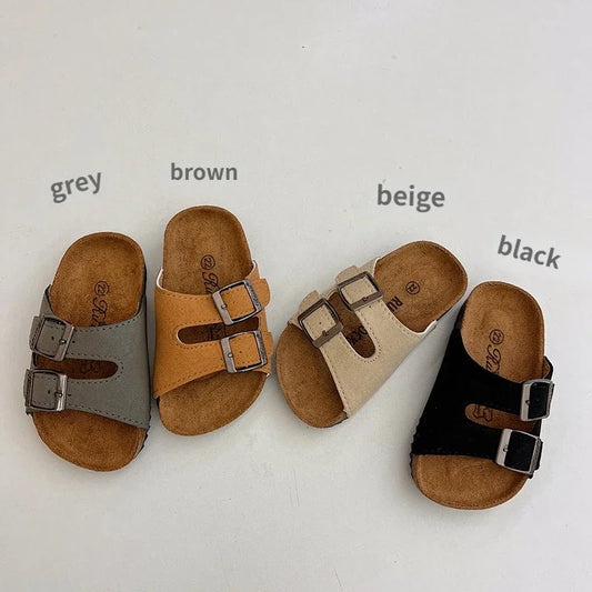 Baby Shoes Soft Slipper 2023 Summer New Korean Version Boys and Girls Outside Fashion Beach Sandals All-match Unisex Flat Heels