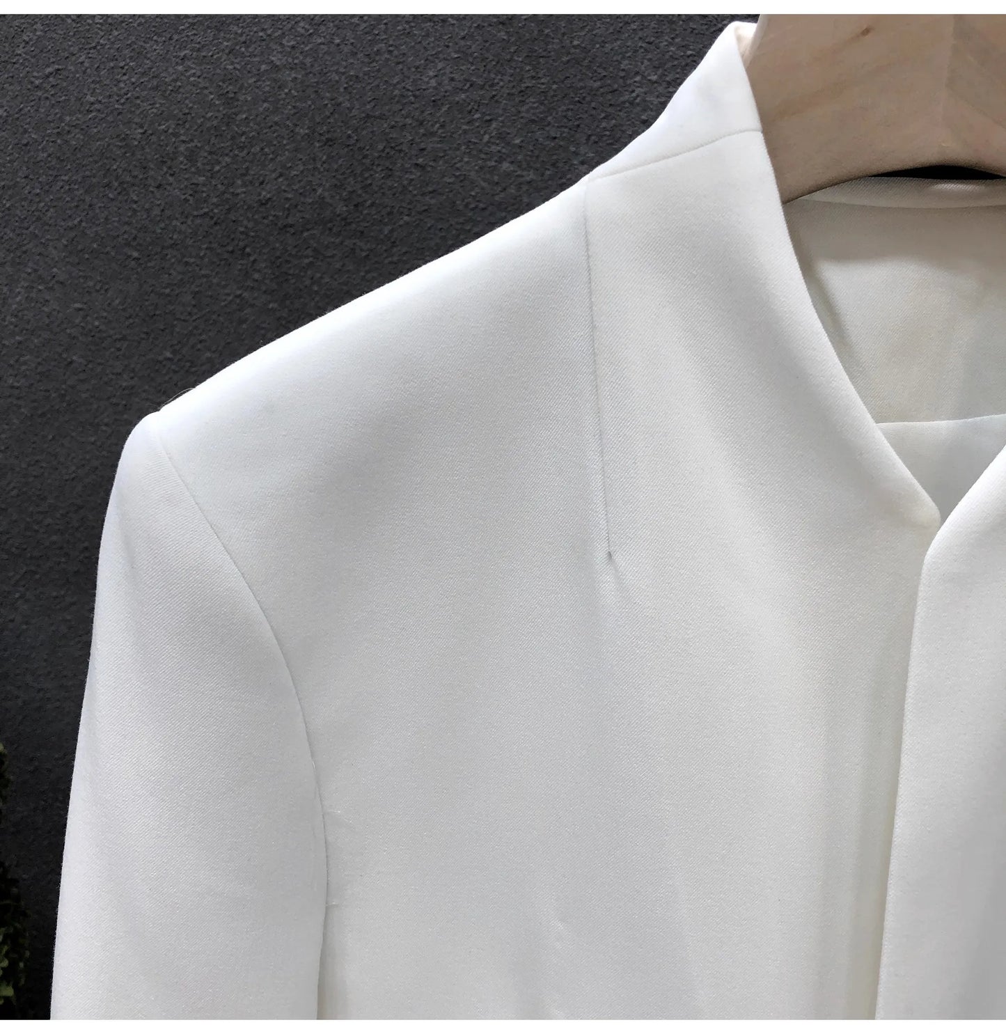 S-8017 Retro stand collar casual suit for men, Zhongshan suit jacket for men, white mini suit for men