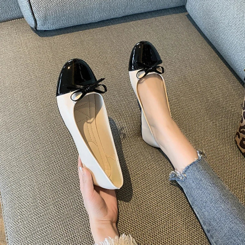 Fashion Ballerina Women's Flats Shoes Woman Slip-on Loafers Elegant Bow-knot Flat Shoes Ladies Mother Shoes Zapatos De Mujer