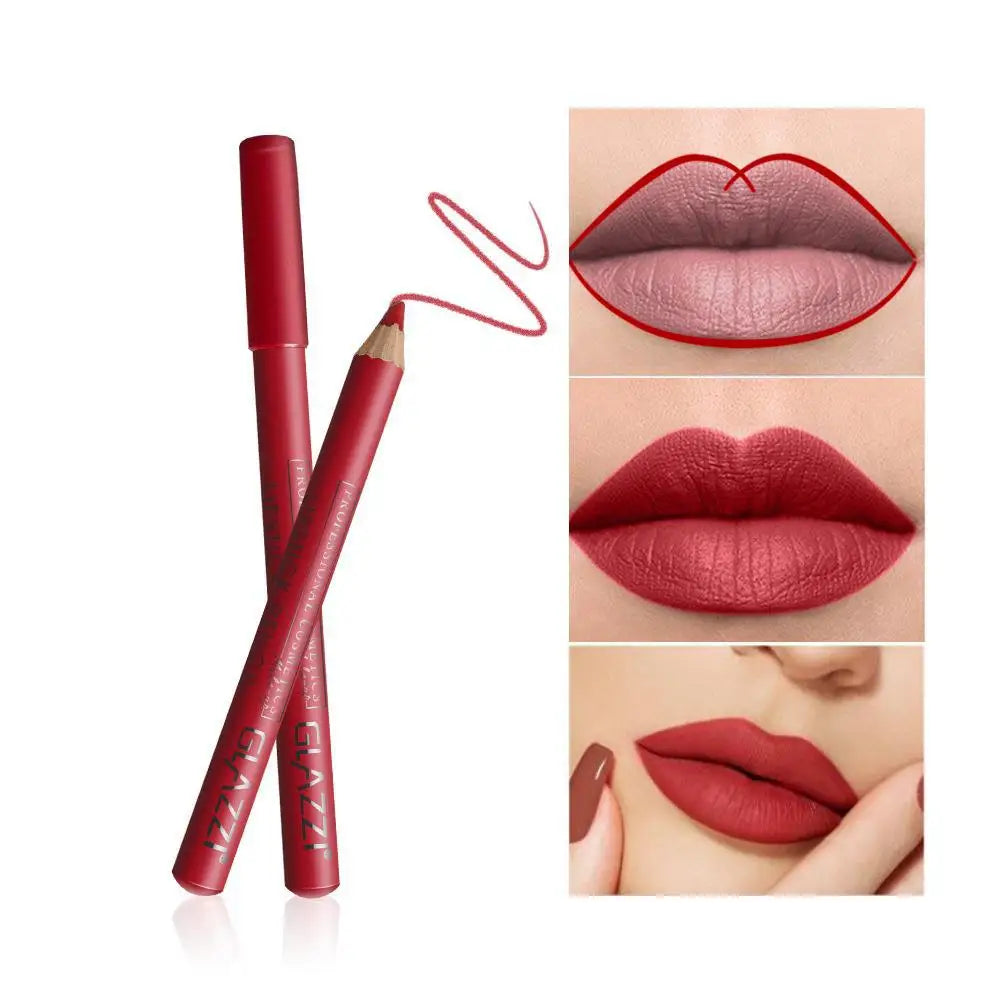 Lip Pencil Set Professional Makeup Full Brown Matte Long Lasting Permanent Lipstick Beauty Woman Makeup Products 2024 New Brand