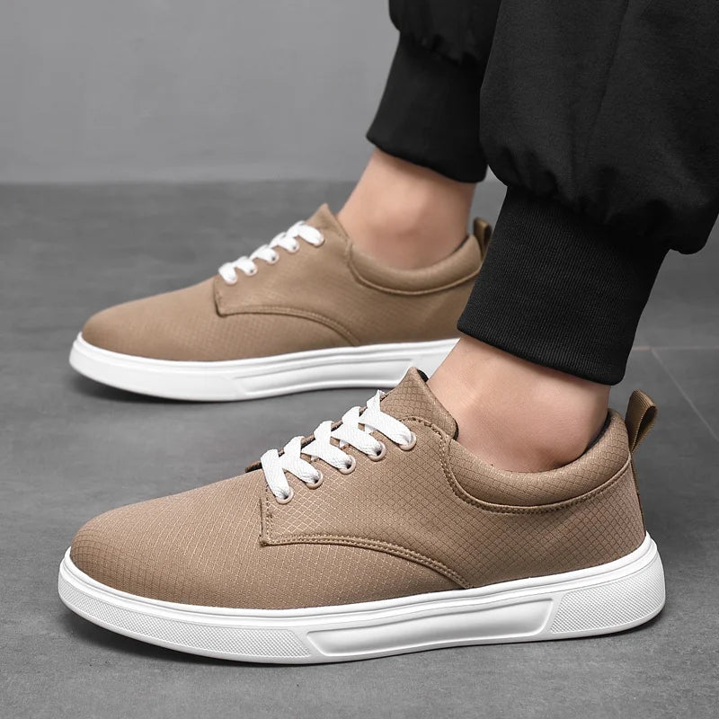 Hot Selling Men Casual Shoes Brown Lace-up Mens Outdoor Flat Shoes Cheap Lightweight Man Casual Sneakers Zapatillas De Hombre