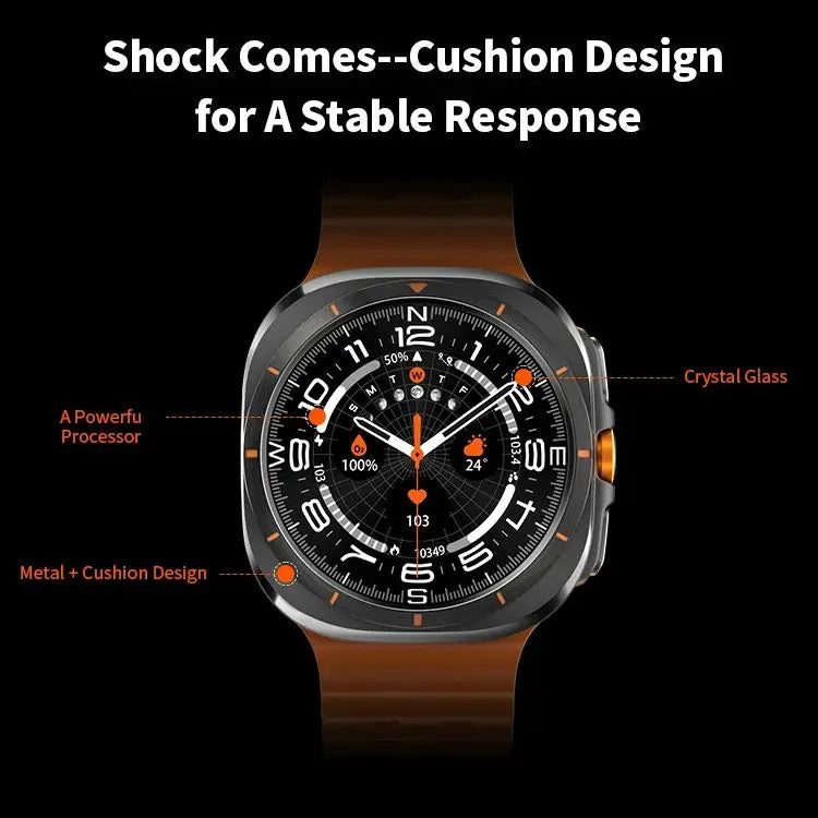 Vwar Watch 7 Ultra 47mm Smart Watch IP68 Waterproof Bluetooth Call Compass Smartwatch for Men Women 1.43" AMOLED Screen SpO2