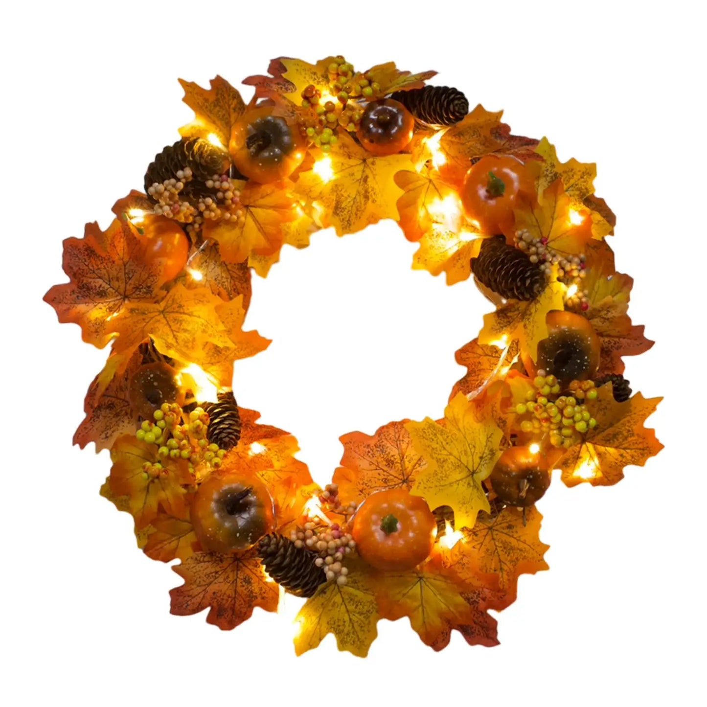 Autumn Pumpkin Wreath Artificial Pumpkins Autumn Wreath Fall