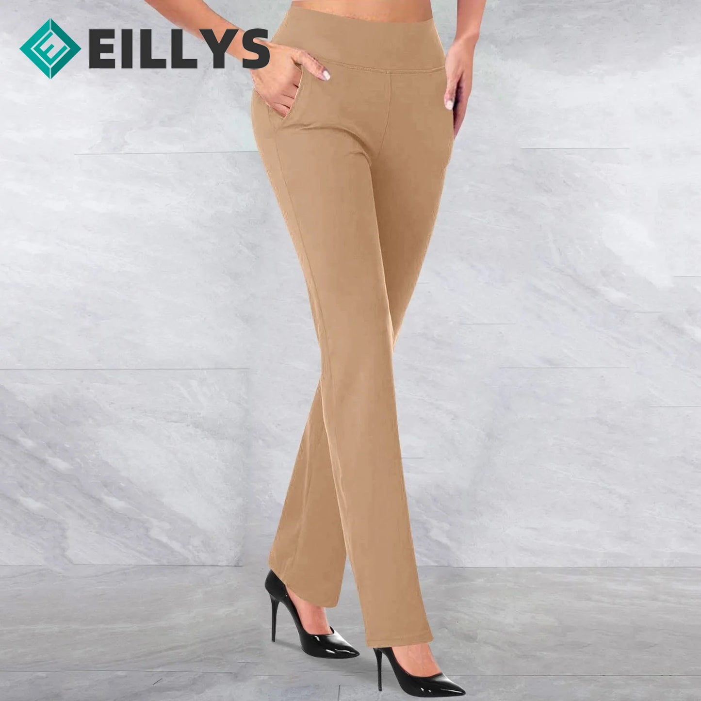 Ladies Casual Workout Leggings High Waist Work Pants Fat Women's Trousers Spring Summer Commuter Dress Trousers Straight Pants