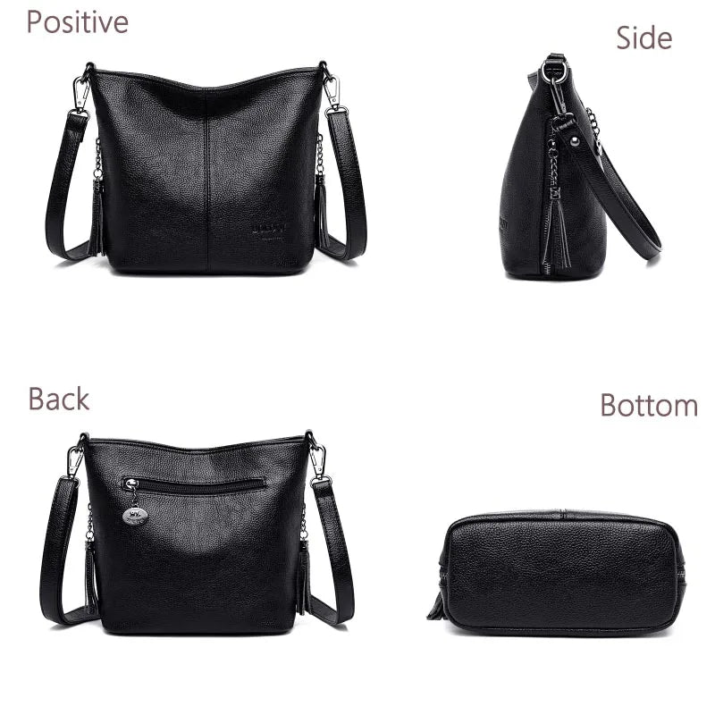 Ladies Hand Crossbody Bags For Women Leather Luxury Purses And Handbags Women Shoulder Bags Designer Bucket Sac