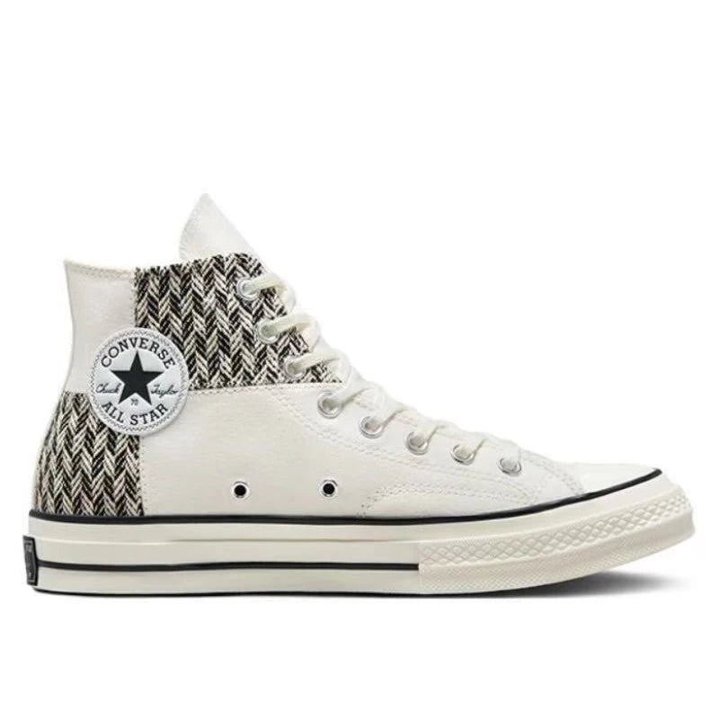 Converse Chuck Taylor Al1 star 1970s anti drip, wear-resistant, wrapped high top canvas shoes for both men and women in white