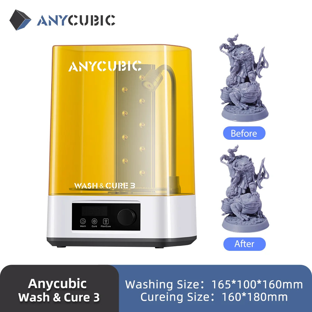 ANYCUBIC Wash & Cure 3  4 Liters Large Volume Washing Curing Machine For LCD DLP Resin 3d Printer For Photon Mono 2