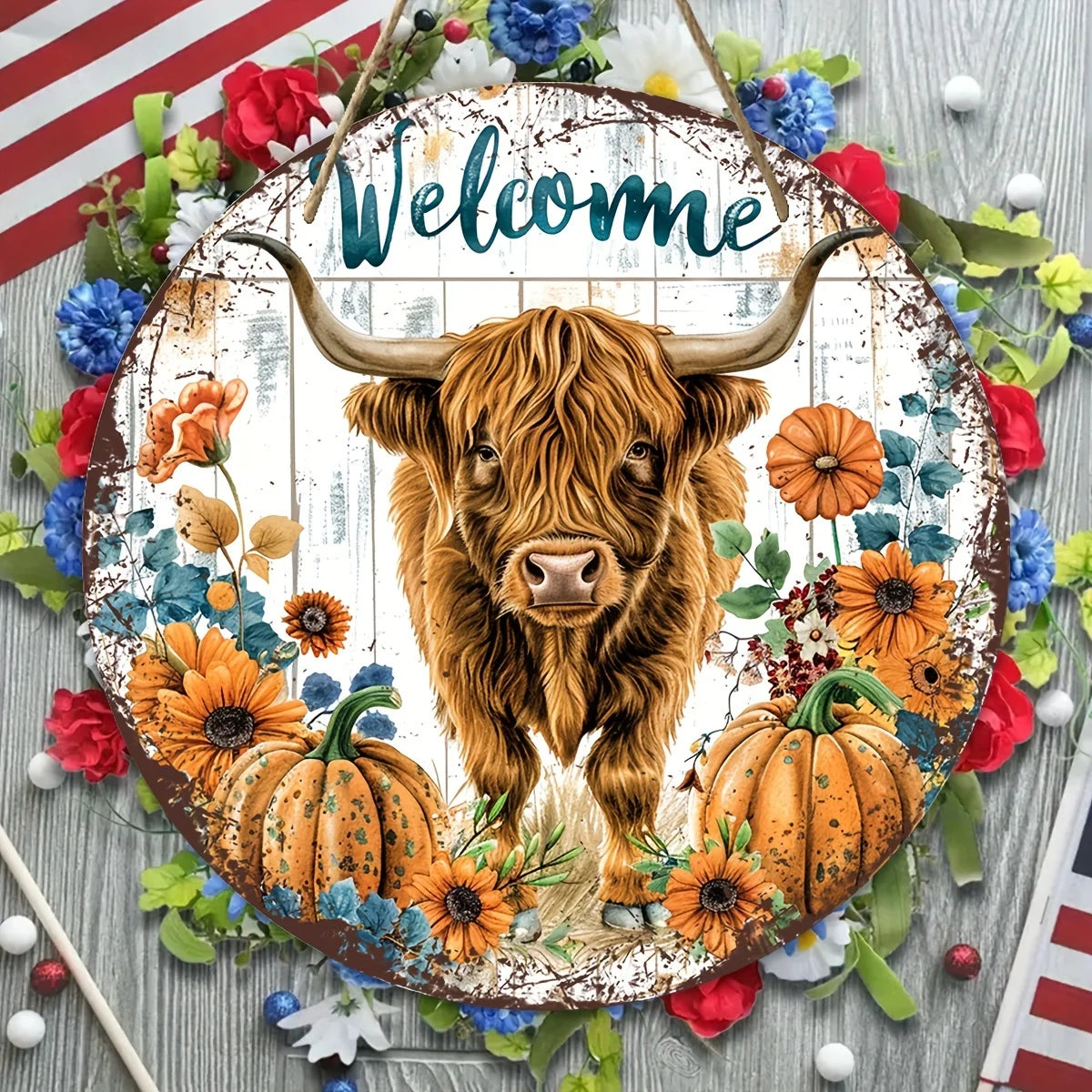 Acrylic,Cow,Welcome,Fall Sign,Fall,Farmhouse Decor,Wreath Centre,Room,Gift Ideas, Farmhouse Porch Welcome Sign,Home,Wall Decor