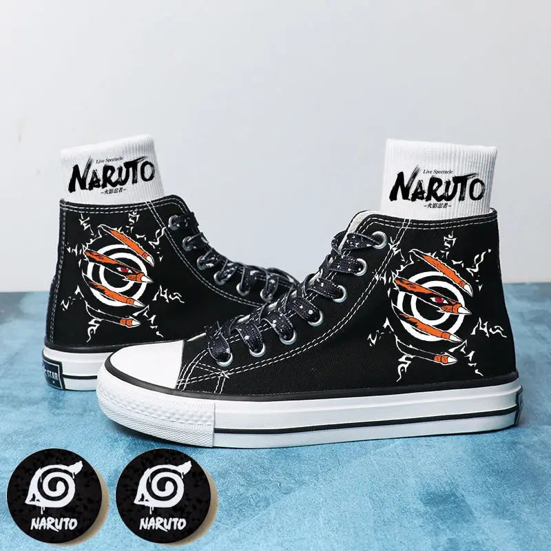 NARUTO Uchiha Itachi anime summer men comfortable canvas shoes Hatake Kakashi sneakers breathable printed high-top sneakers gift