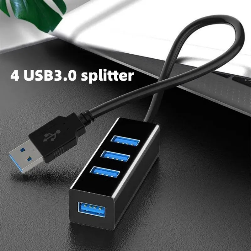 Portable Hub USB 3.0 Multiple Port Expander High-Speed USB Cable Divider USB Splitter Power Adapter For PC Computer Accessories