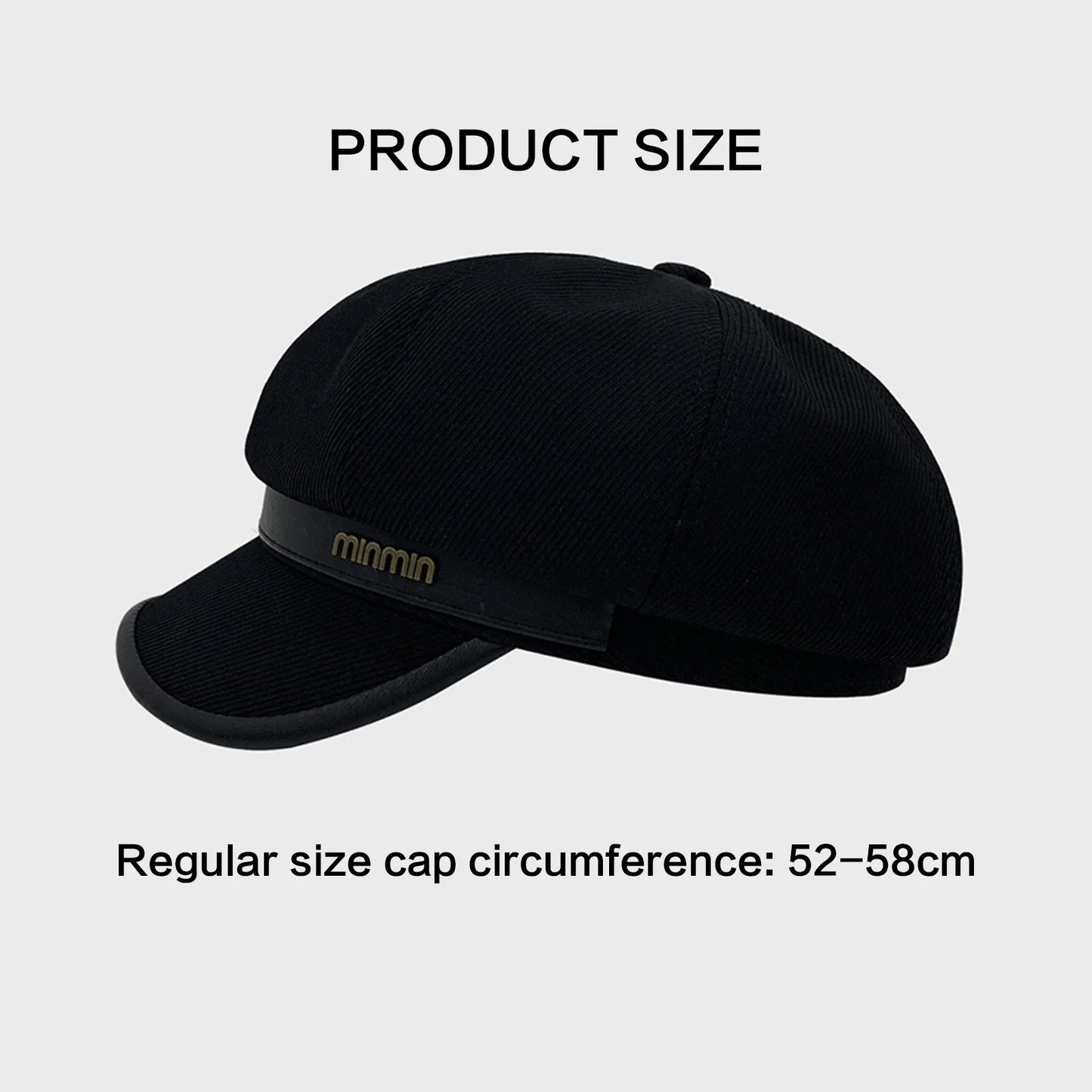 Women Newsboy Cap Vintage Cabbie Hat All-matching Breathable Headwear for Ladies Men Teens Adults