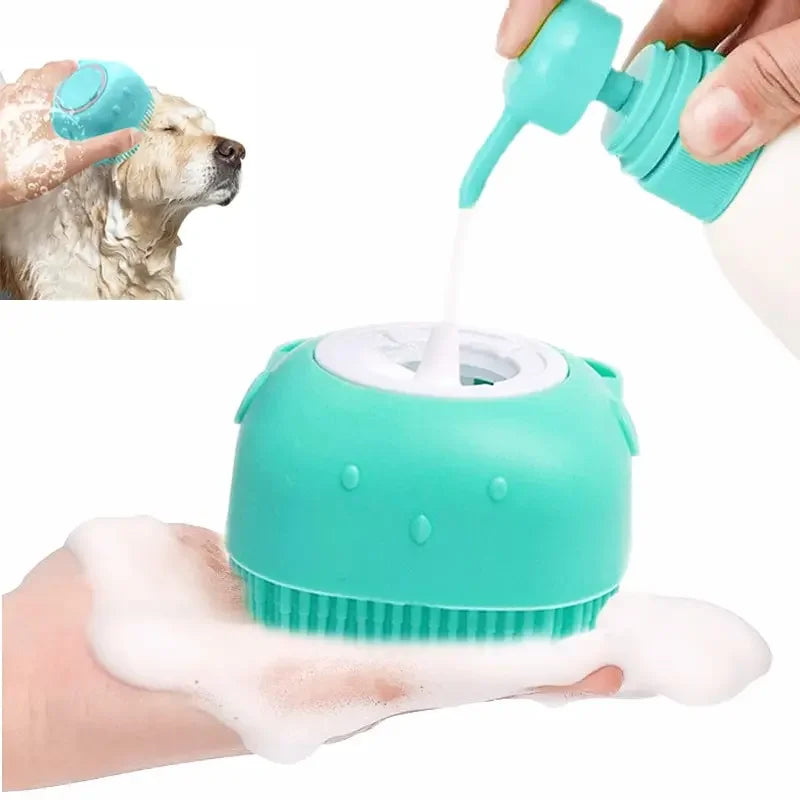 Pet Bathing Brush Soft Silicone Massager Shower Gel Bathing Brush Clean Tools Comb Dog Cat Cleaning Grooming Supplies Pet Items