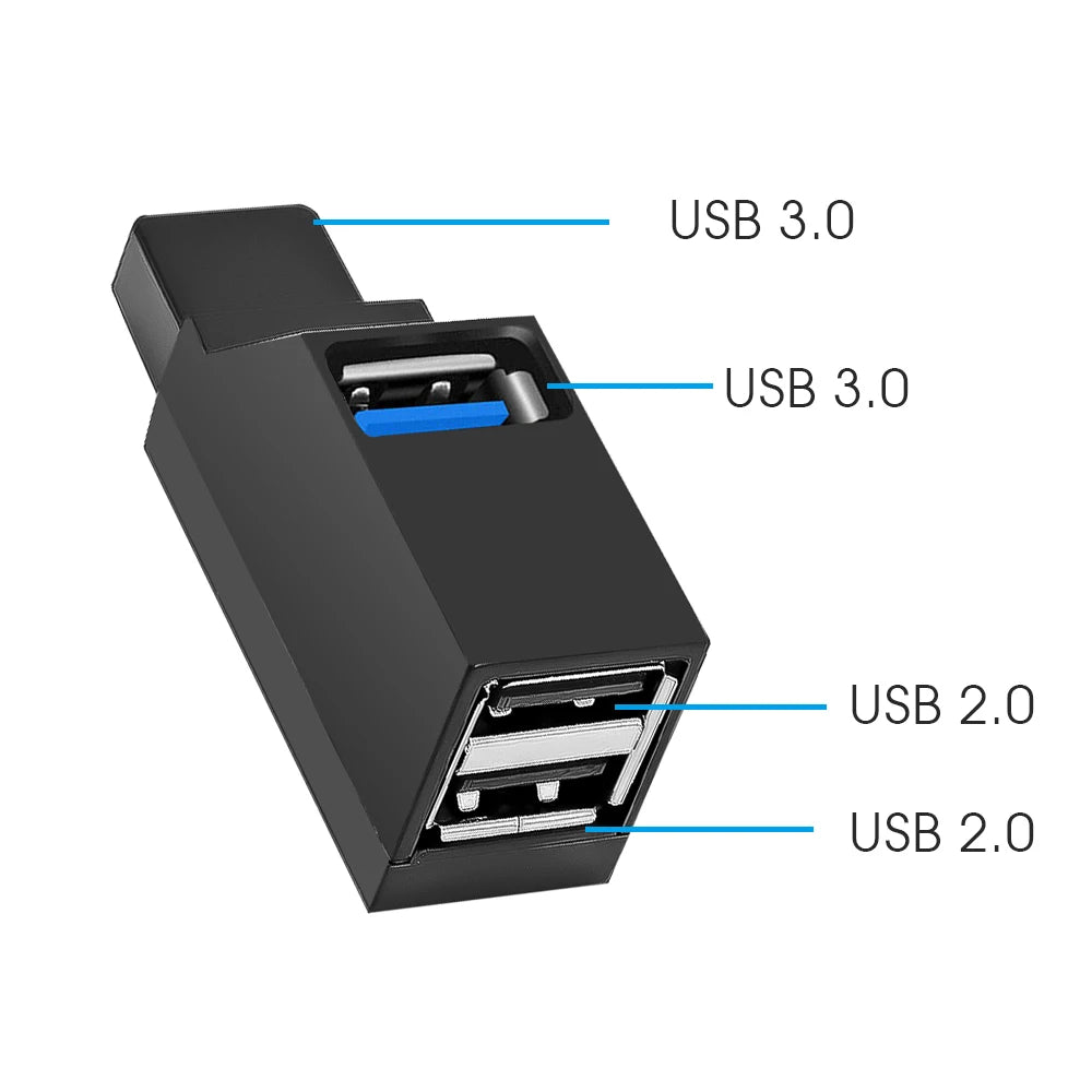 USB 3.0 Hub 5Gbps High Speed Data Transfer 3 Ports USB Splitter for Computer Laptop Docking Station Adapter PC Accessories