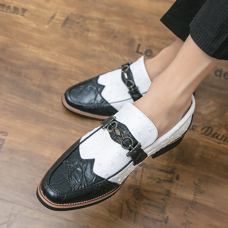 2024 Brand Elegant Men's Formal Shoes Designer Casual Dress Shoes Men Moccasins Wedding Luxury Social Shoe Male Leather Loafers