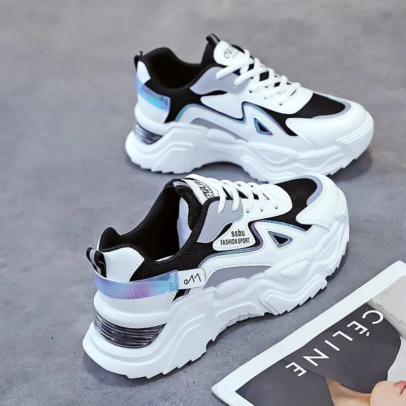 Women Sneakers Fashion Versatile SpringAutumn Casual Shoes Ladies  Platform Brand Dad's Shoes Breathable Jogging Tennis Trainers