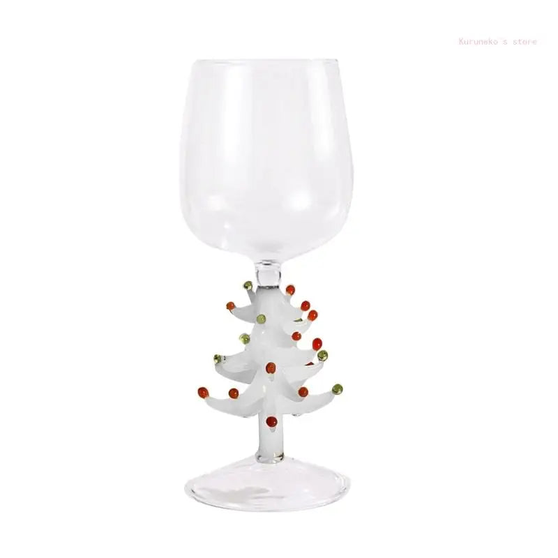 Christmas Tree Glass Cup Decorative Wine Glasses Holiday Gift Drinking Glass Cup