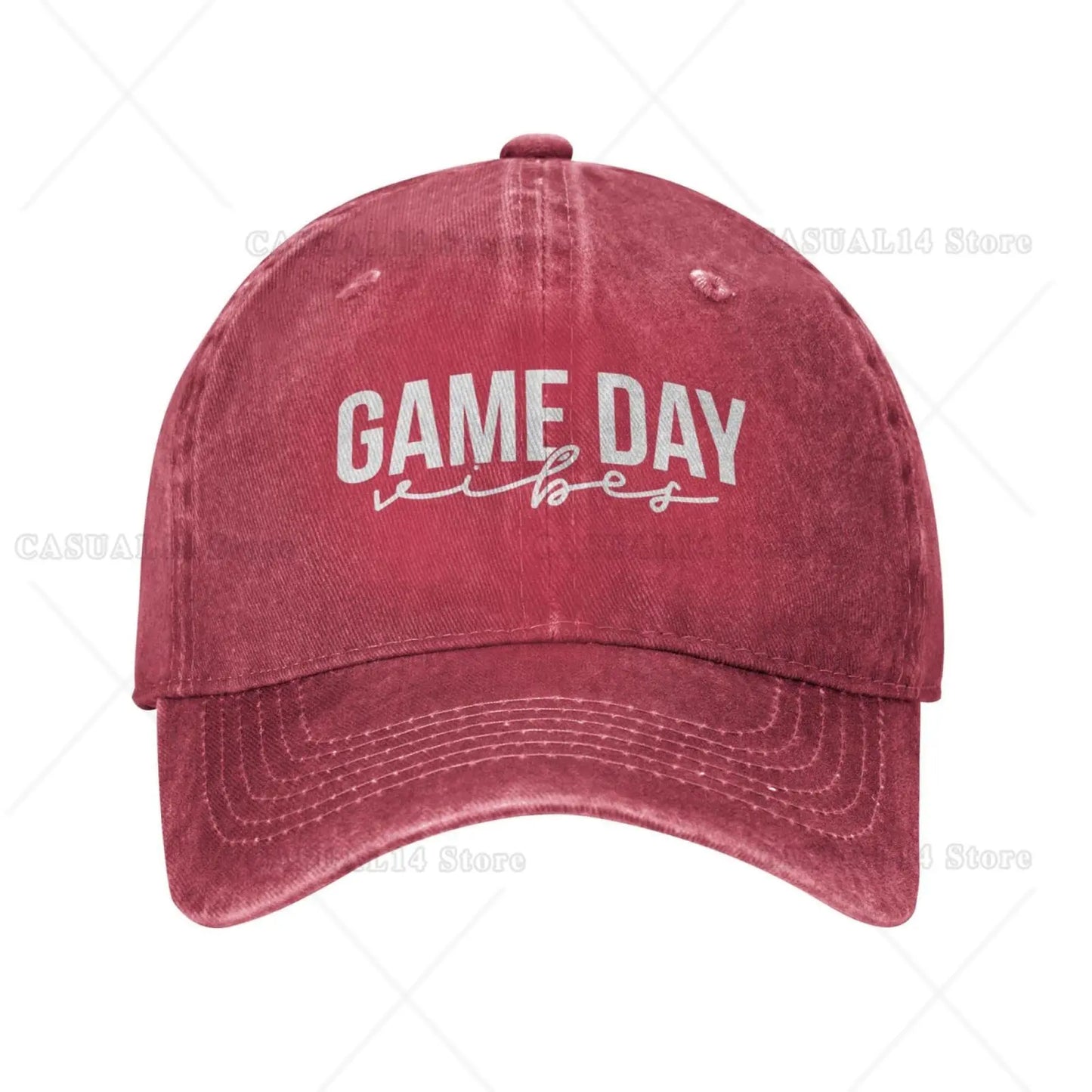 Game Day Vibes Hat for Men Baseball Cap Trendy Cap One Size Caps for Teens Boy Gamer