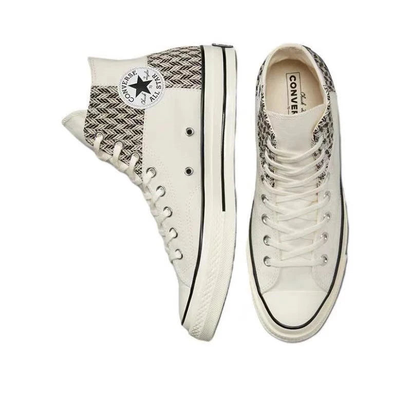 Converse Chuck Taylor Al1 star 1970s anti drip, wear-resistant, wrapped high top canvas shoes for both men and women in white