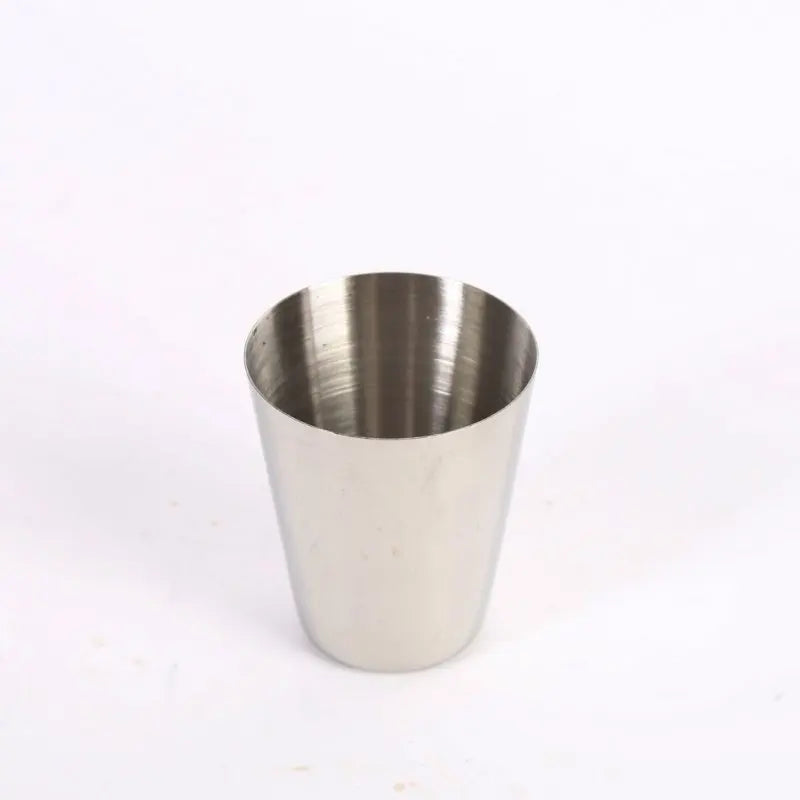 6Pcs Polished 30 Ml Mini Stainless Steel Shot Glass Cup Drinking Wine Glasses With Leather Cover Bag For Home Kitchen Bar