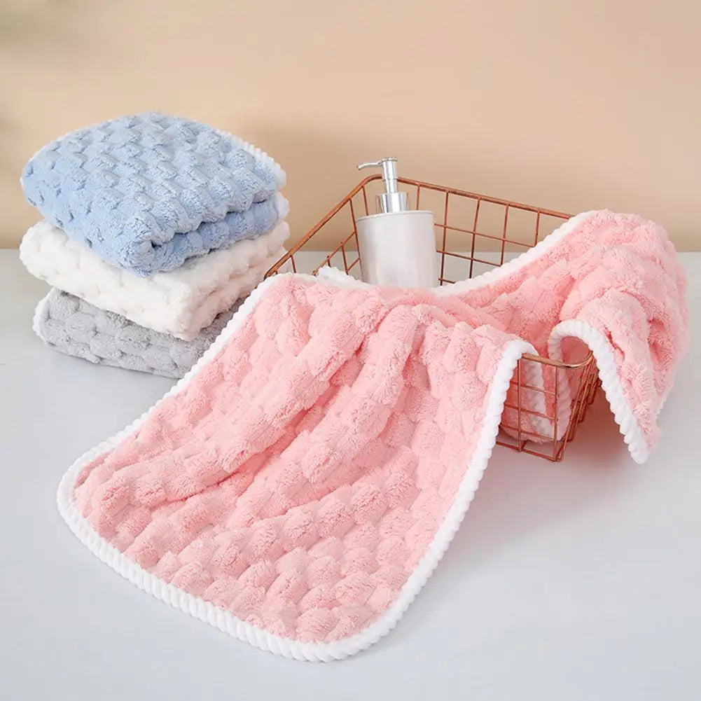 Coral Velvet Cloud Velvet Towel Thickened Bath Strong Water Absorption Quick-drying Skin-friendly Face Wash Towel