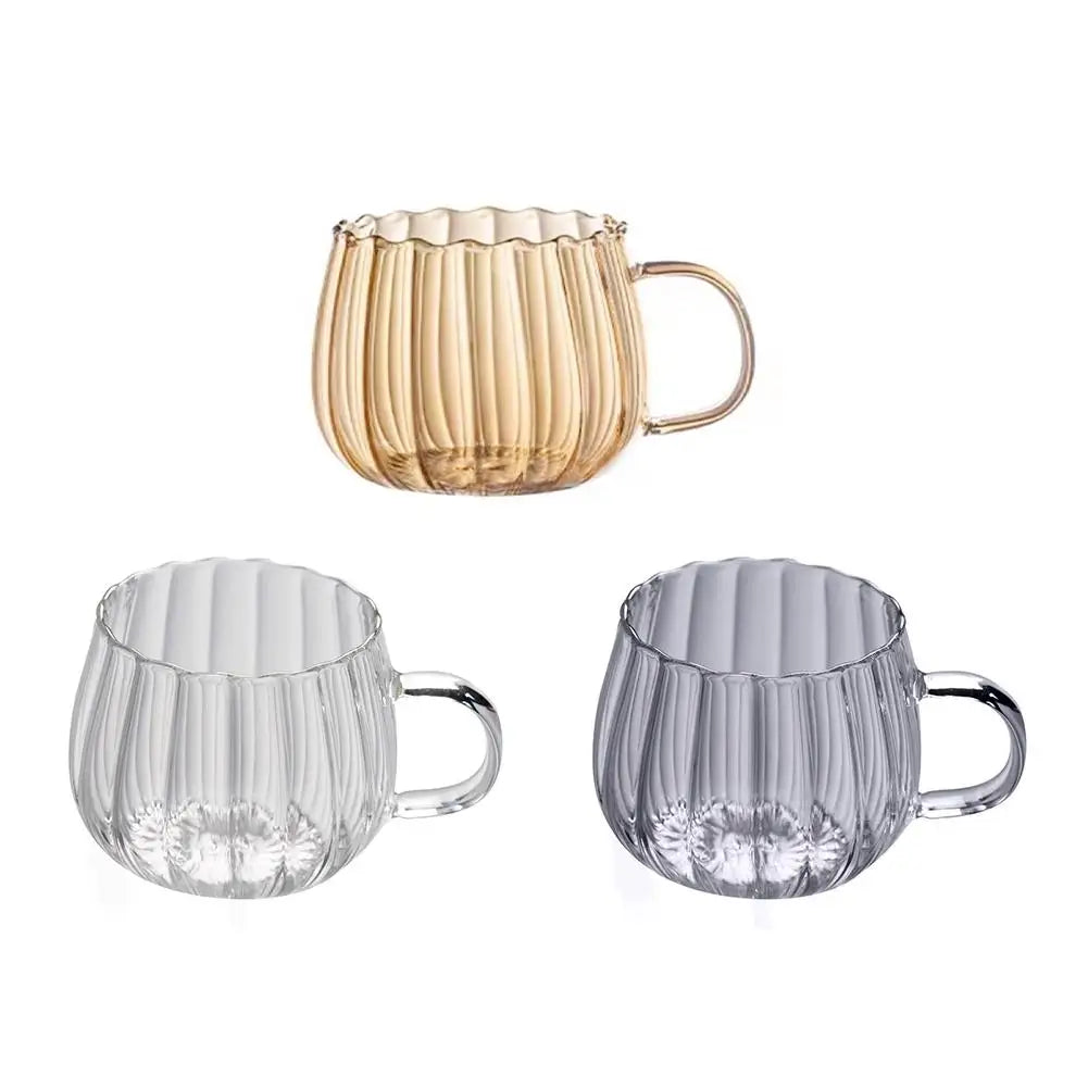 Household Transparent Glasses Cup Coffee Mug Pumpkin Glasses Holiday Decoration Tea Cup Drinking Cup Mug