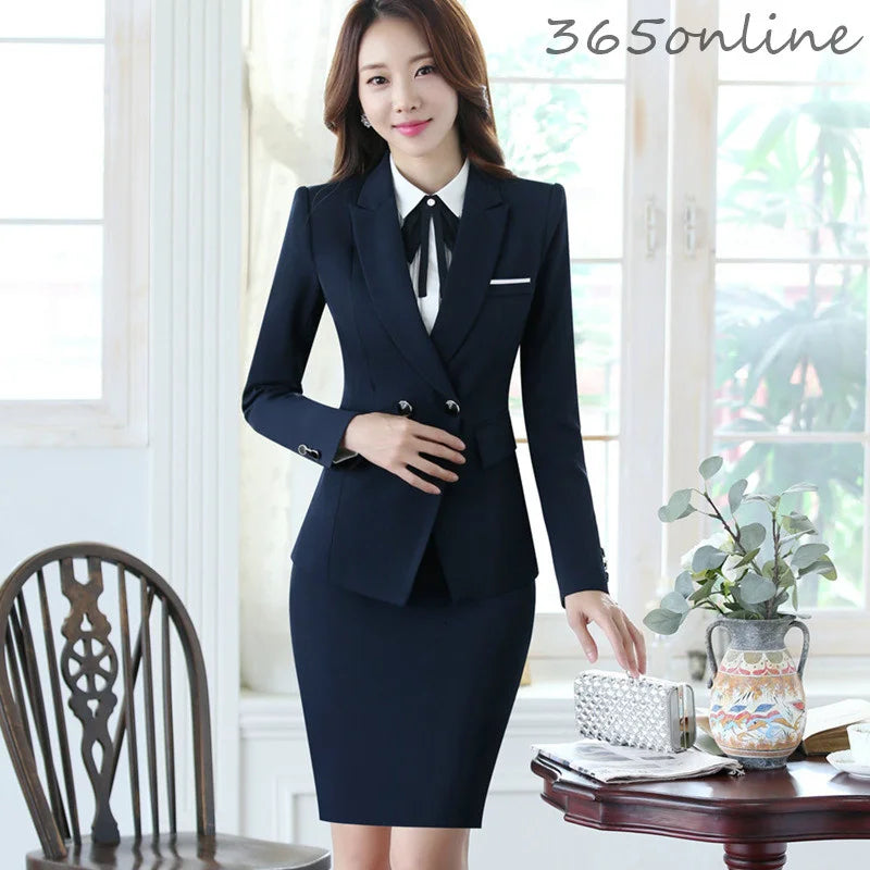 Business Suits Formal Women Office Professional Blazers Pantsuits Trousers Set Fashion Career Interview Work Wear Suits 5XL Size