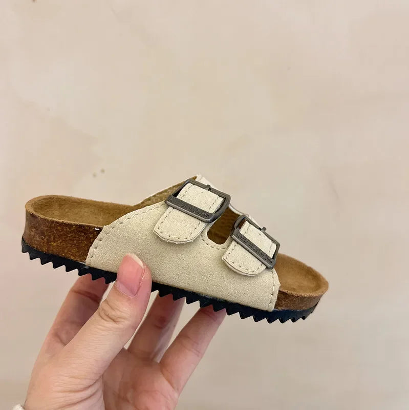 Baby Shoes Soft Slipper 2023 Summer New Korean Version Boys and Girls Outside Fashion Beach Sandals All-match Unisex Flat Heels