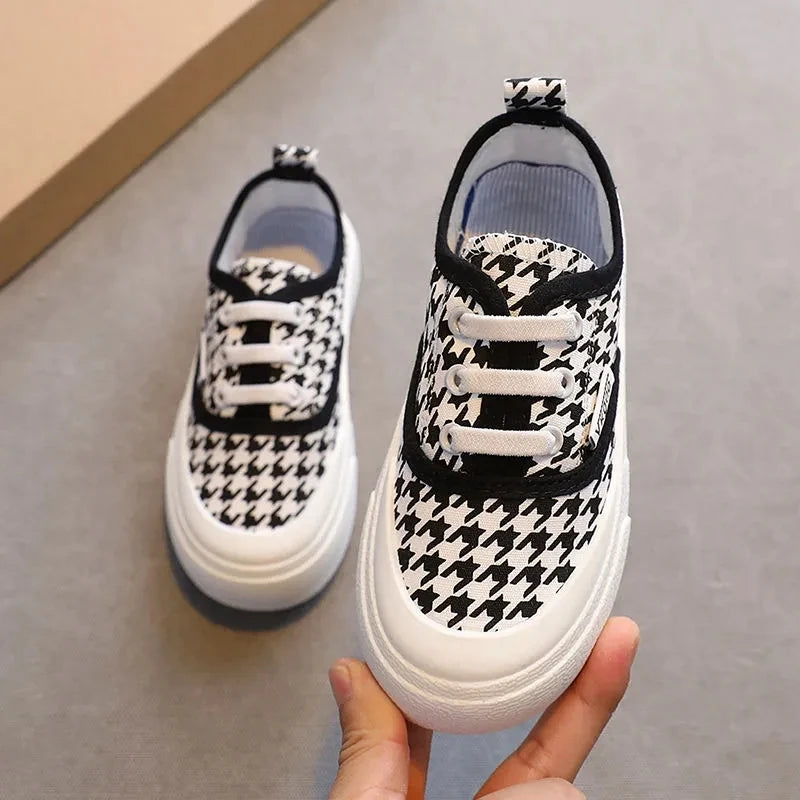 Fashion Canvas Leopard Sneakers for Children Girls Boy Flat Running Shoes Summer Platform Loafers Children's Espadrille Shoes