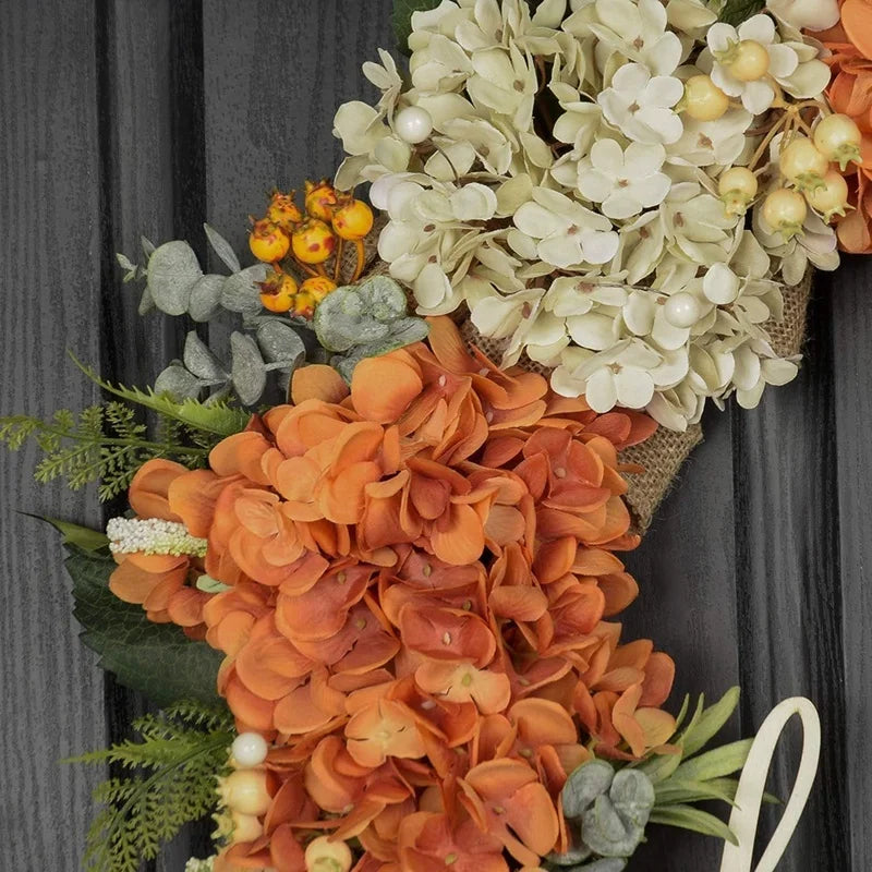 Fall Wreath, Wreath For Front Door, Hydrangea Wreath, Autumn Wreath, Wreath For Fall Decor Thanksgiving Autumn Easy Install