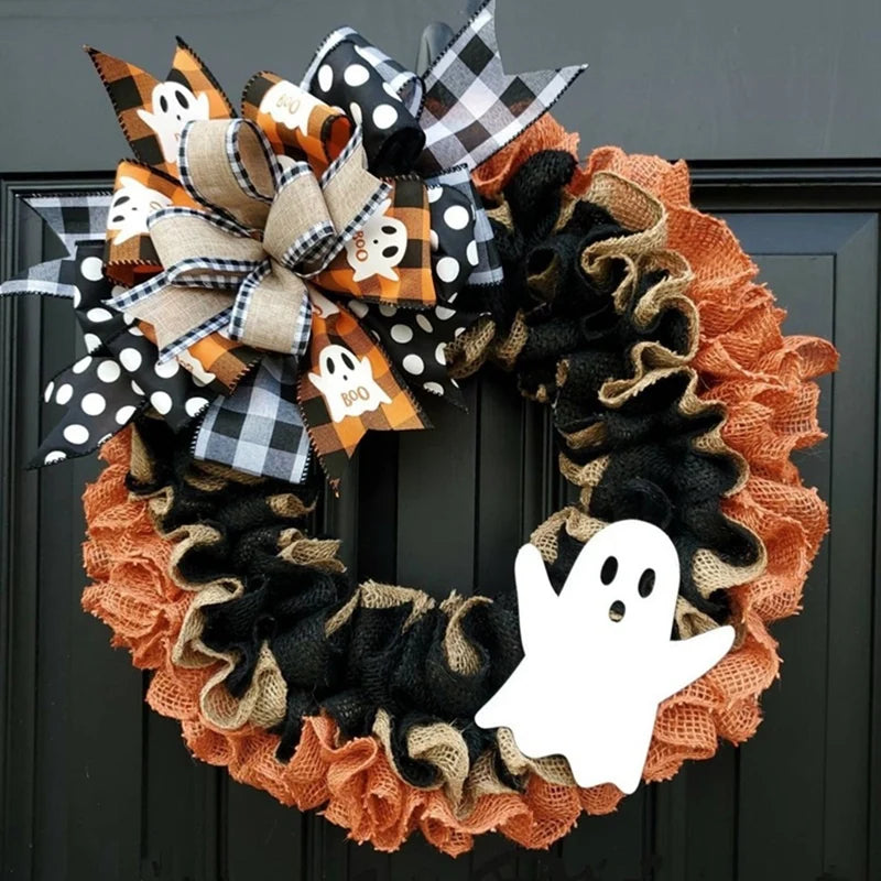 Autumn Doors Wreath Farmhouse Pumpkin Wreath For Front Door Farmhouse Pumpkin Wreath With Bows Decor For Fall Harvest