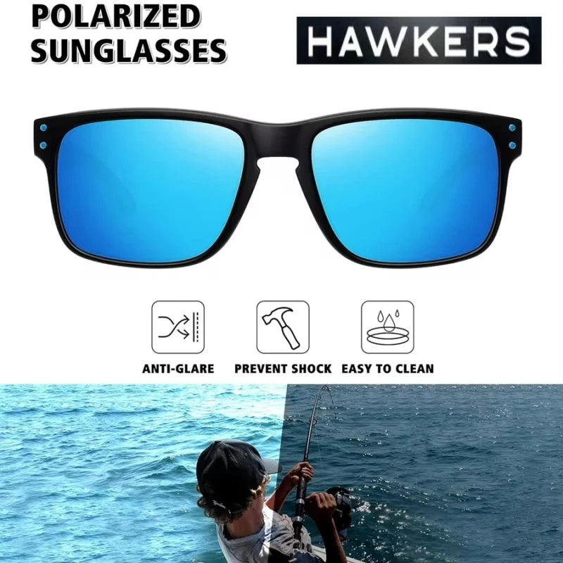 Hawkers Fashion Polarized Square Sunglasses for Men and Women High Qualiy Finish Sun Glasses UV Protection Glasses