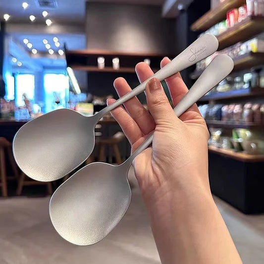 Stainless Steel Soup Spoon Deepen Large Capacity Spoon Silver Mirror Polished Flatware Soup Rice Home Kitchen Tableware