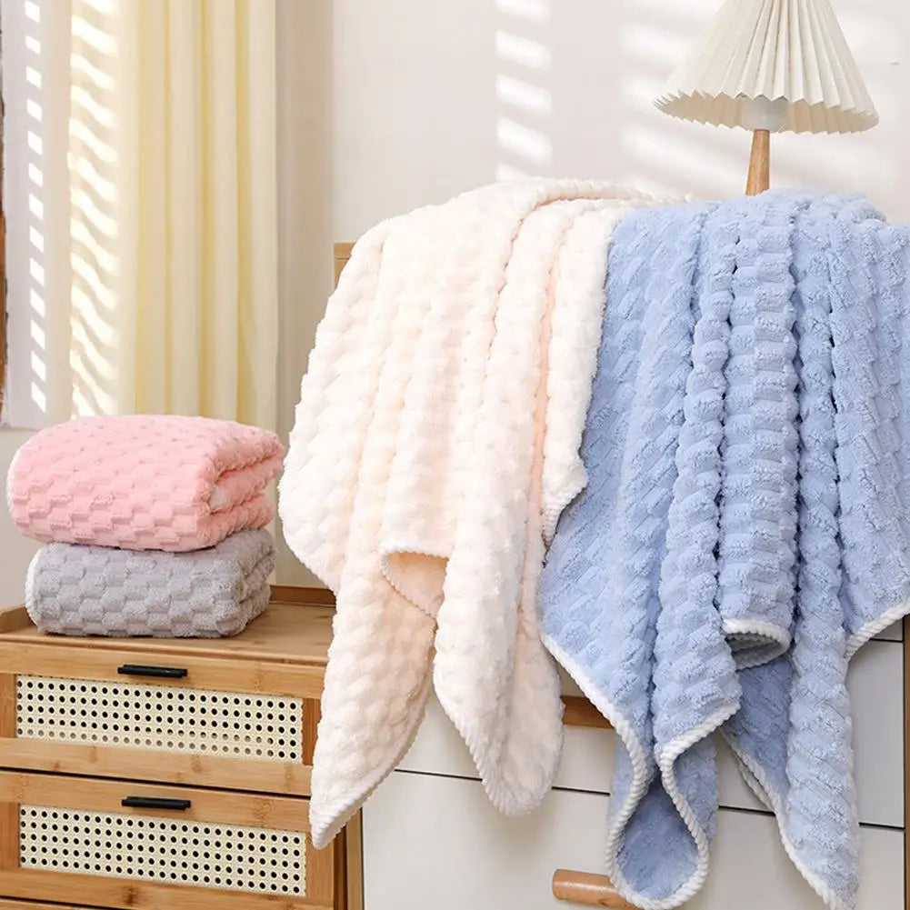 Coral Velvet Cloud Velvet Towel Thickened Bath Strong Water Absorption Quick-drying Skin-friendly Face Wash Towel