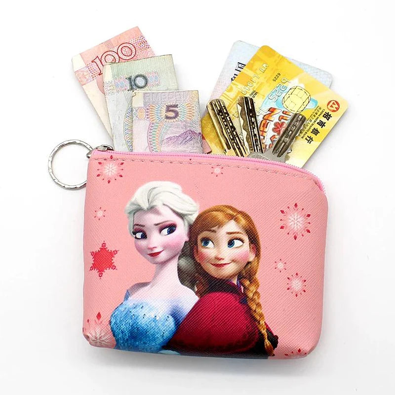 New Cartoon Coin Purse Frozen Elsa Anna Princess Girls Key Case Wallet Children Snow Queen Earphone Bag Women Bank Card Coin Bag