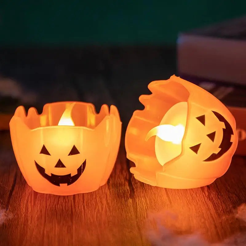 Pumpkin Candle Light Holiday Candle Light Fashionable Pumpkin Tea Light Flameless LED Candle for Holiday Party Decoration