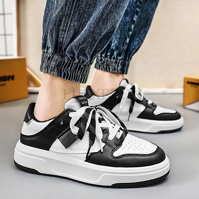 Men's  Sneakers  Fashion  Fall  New  Pattern Lace  Up  Platform  Vulcanized  Shoes  Brand  Design  Casual  Couples  Shoes