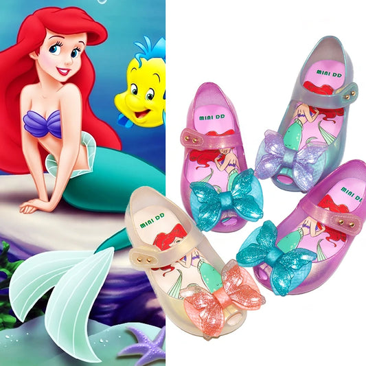 Fancy Girl Ariel Princess The Little Mermaid Dress Up Matching Sandals Summer Baby Holiday Party Beach Kids Sandal Infant Shoes