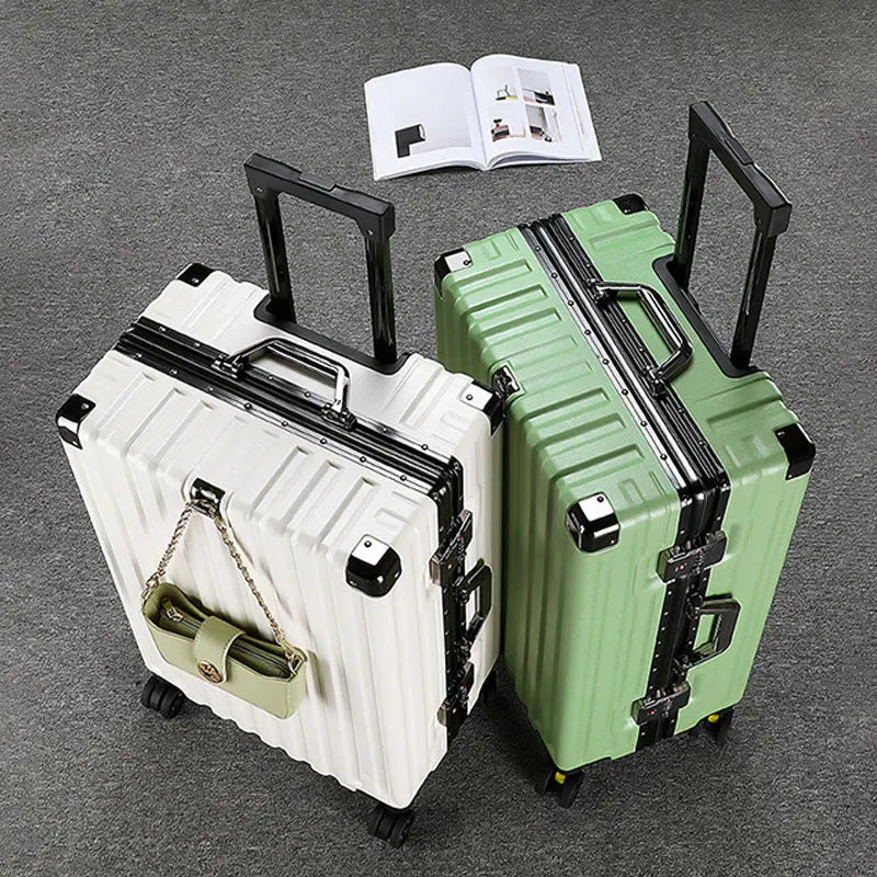 Aluminum Frame Suitcase Boarding Universal Wheel Luggage Case Lightweight Trolley Case Combination Lock 20/22/24/26 Inch