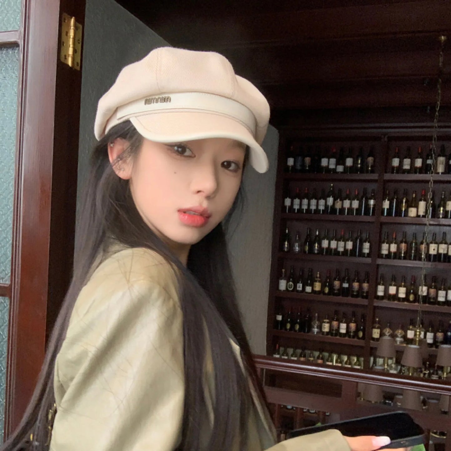 Women Newsboy Cap Vintage Cabbie Hat All-matching Breathable Headwear for Ladies Men Teens Adults