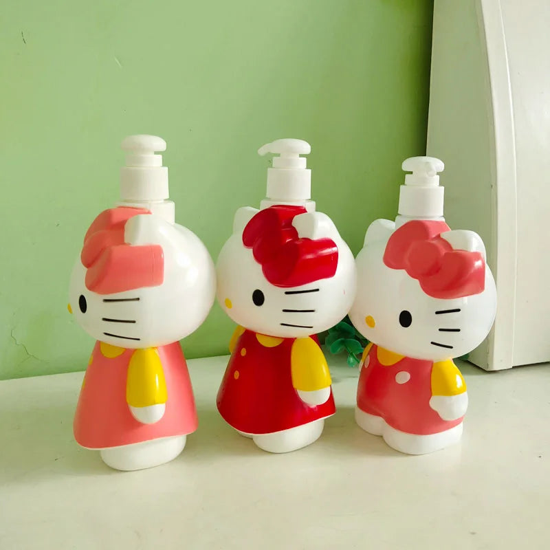 Sanrio Melody Kuromi Hello Kitty Cinnamoroll Pochacco Bottle Compression Shower , Shampoo Hand Soap Dish Soap Storage Bottle