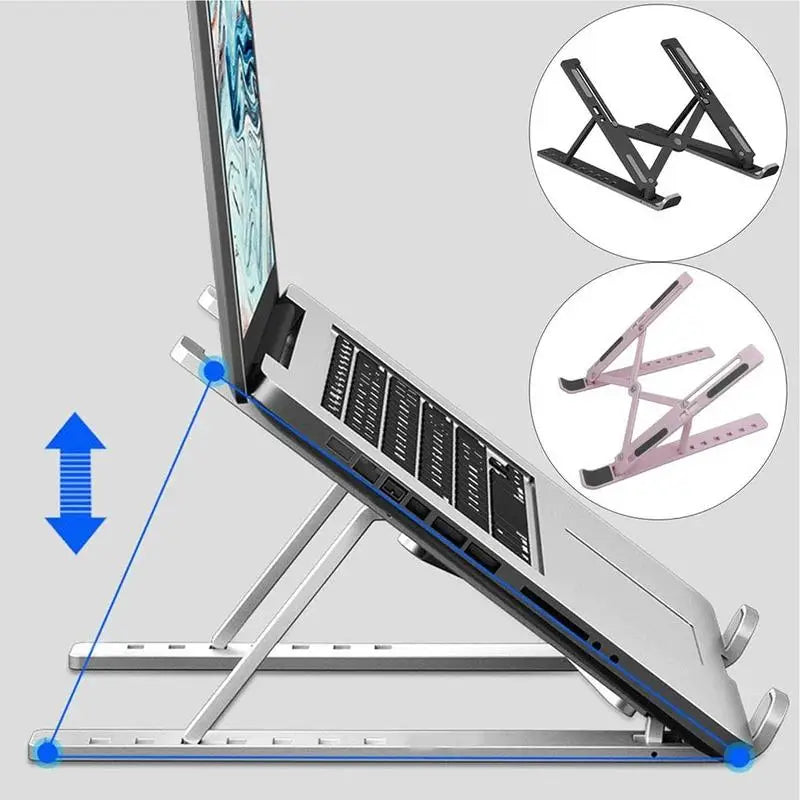 Portable Laptop Stand Foldable ABS Notebook Stand Support Height Adjustable Laptop Riser Holder for Macbook Computer Accessories