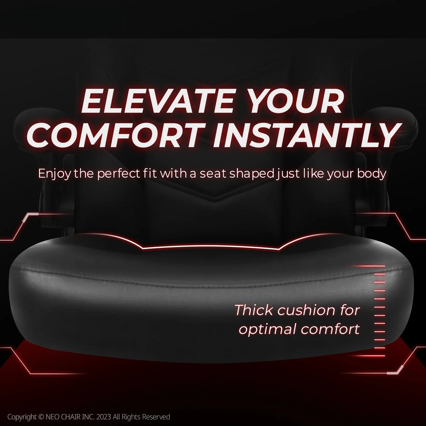 N-GEN Comfortable Flip-Up Armrest Faux Leather Gaming Chair with Swivel Wheels Adjustable